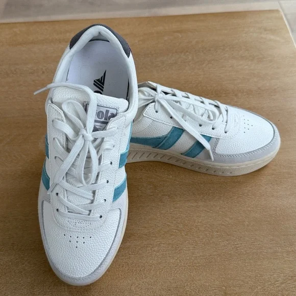 Gola GrandSlam Trident Sneakers. White Ocean/Ash - Picture 10 of 13